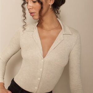 Reformation Ribbed Irina Top